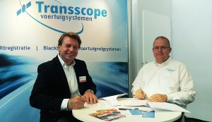 Daan Geerdink van MijnRijstijl (l) met Henk-Jan Kienhuis van Transscope